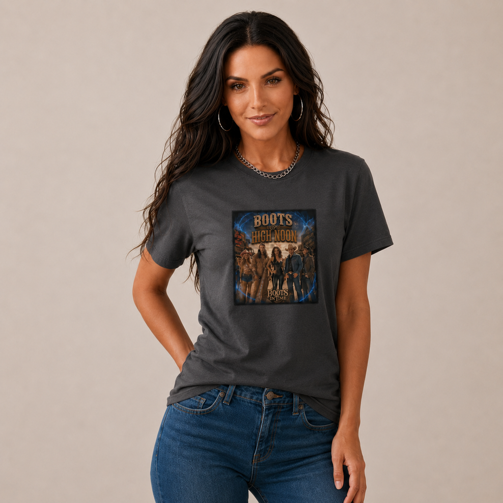 Boots In Time - Boots @ High Noon - Unisex Crewneck Tee