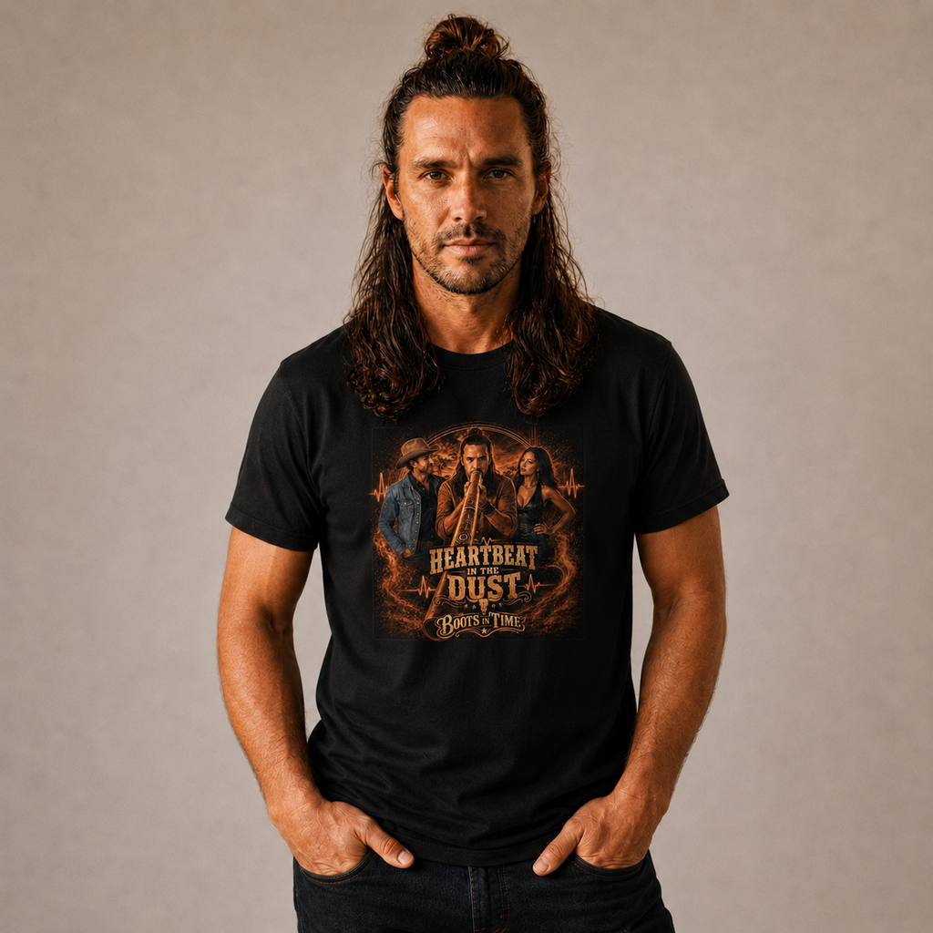 Boots In Time Heartbeat In The Dust Unisex Crewneck Tee